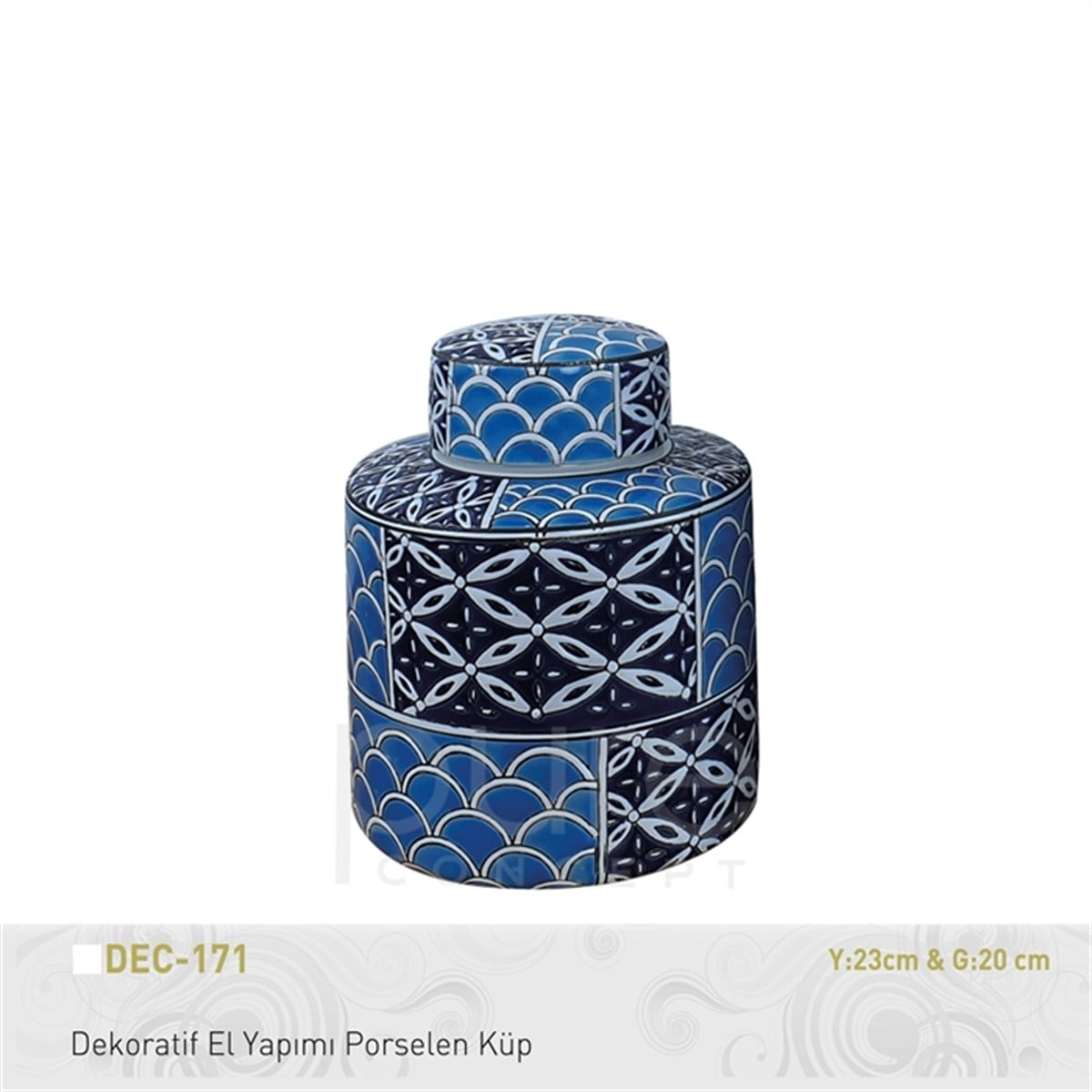 Pure | Dekoratif El Yapımı Porselen Küp Y23xg20