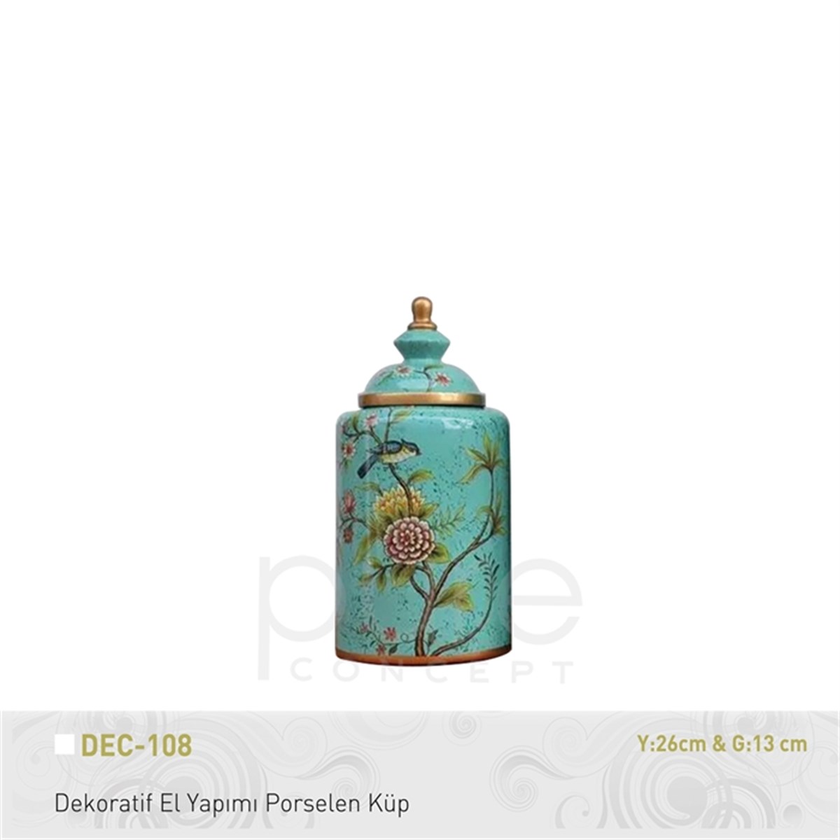 Pure | Dekoratif El Yapımı Porselen Küp Y26xg13
