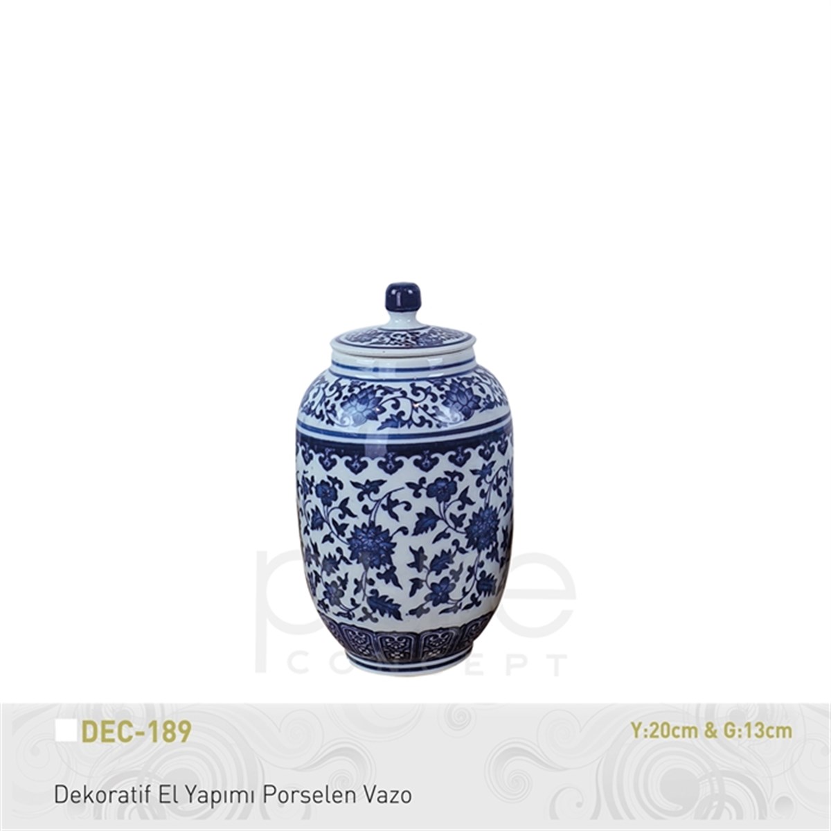 Pure | Dekoratif El Yapımı Porselen Küp Y20xg13