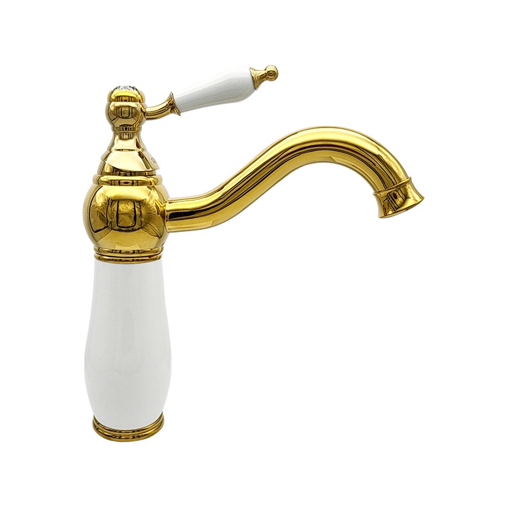 Pure ConceptBeyaz Gold Lavabo Bataryası