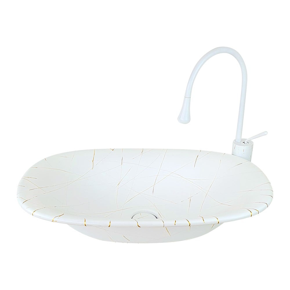 Pure ConceptBeyaz Gold Tezgah Üstü Çanak Lavabo