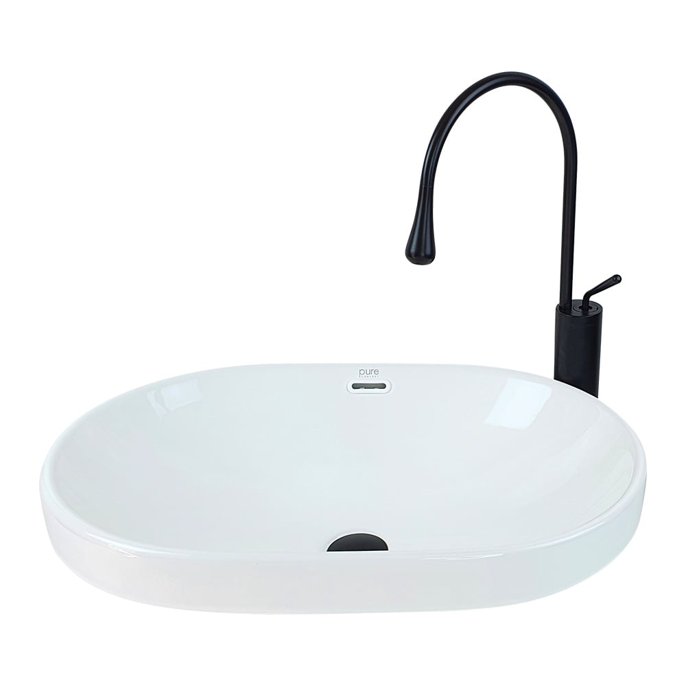 Pure ConceptBeyaz Yarı Ankastre Çanak Lavabo