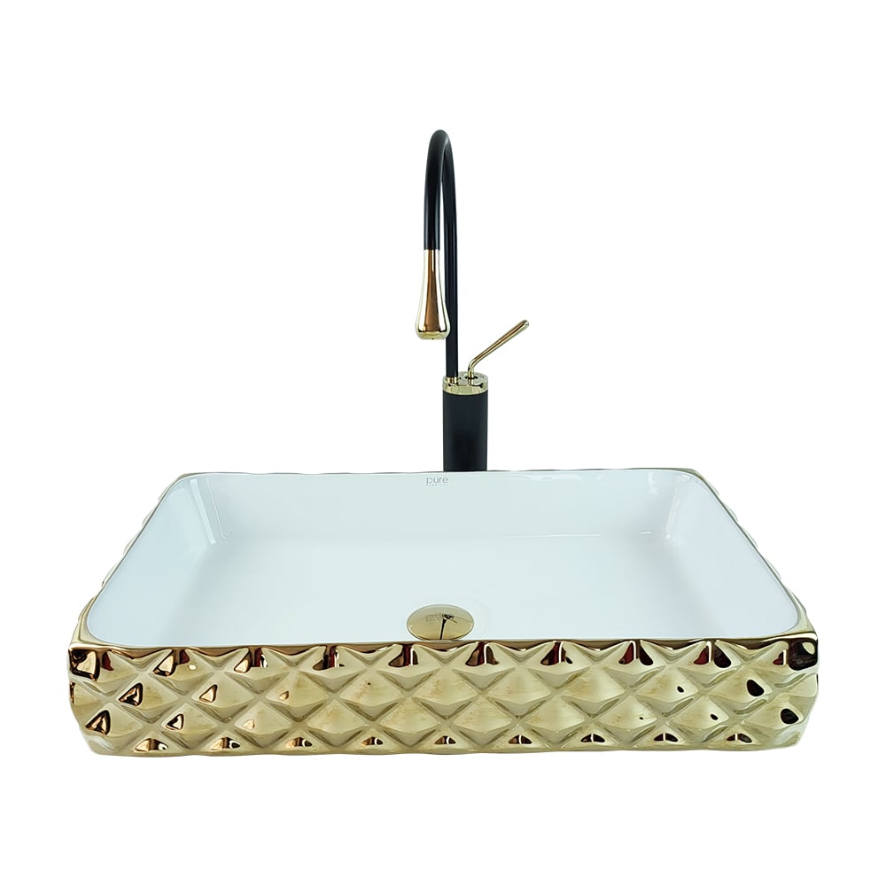 Pure ConceptCrystal Altın Çanak Lavabo