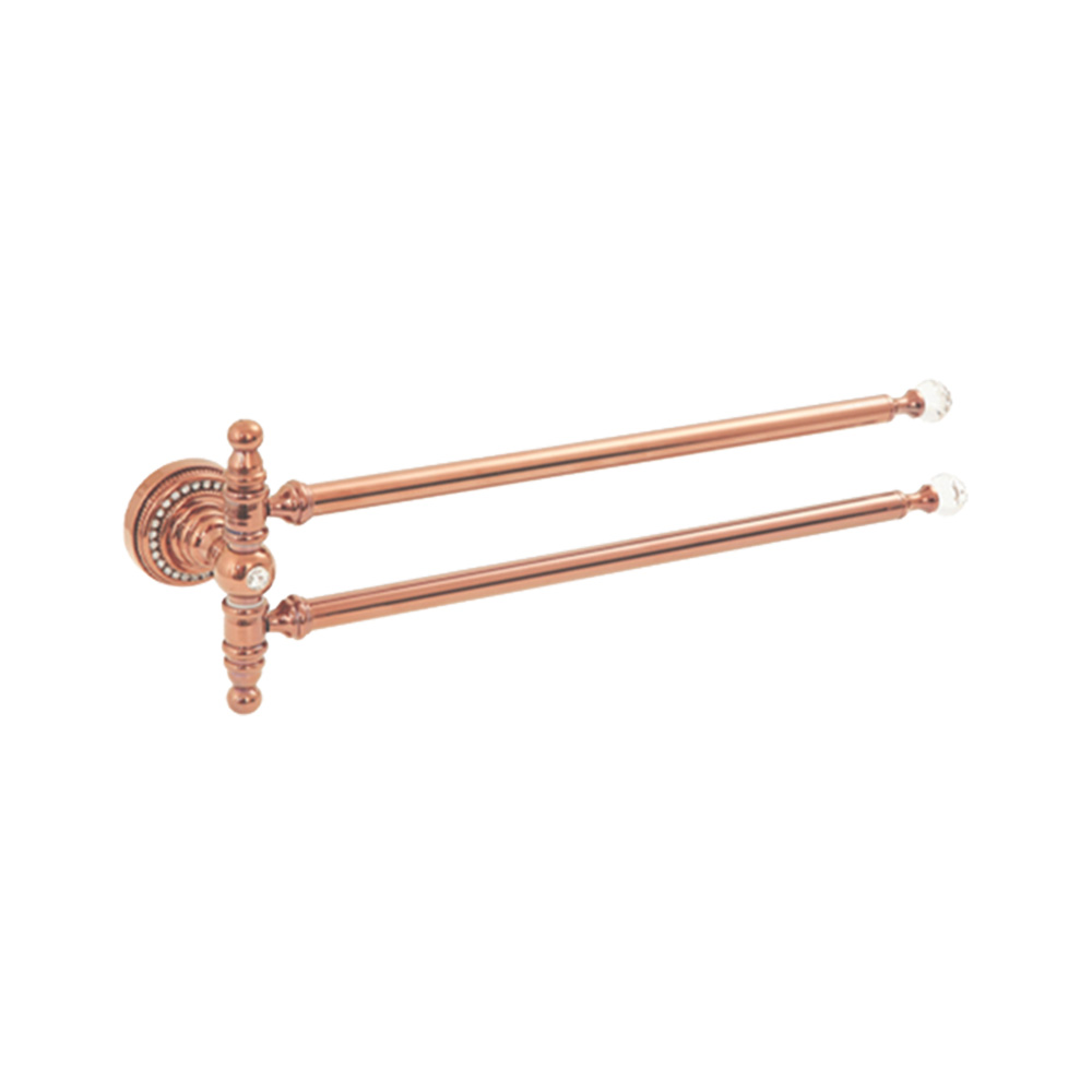 Pure ConceptCrystal / Pvd Rose Gold İkili Havlu Bar 60cm