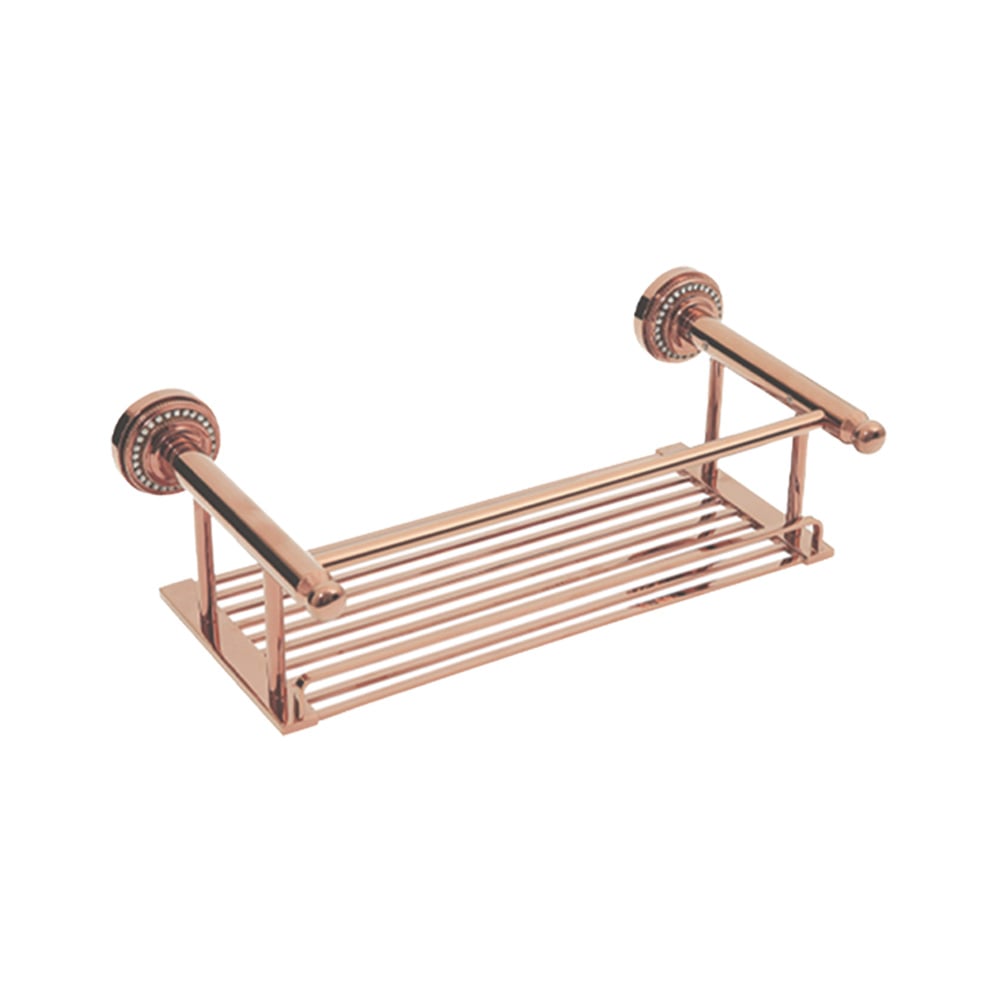 Pure ConceptCrystal / Pvd Rose Gold Metal Etajer 40 Cm