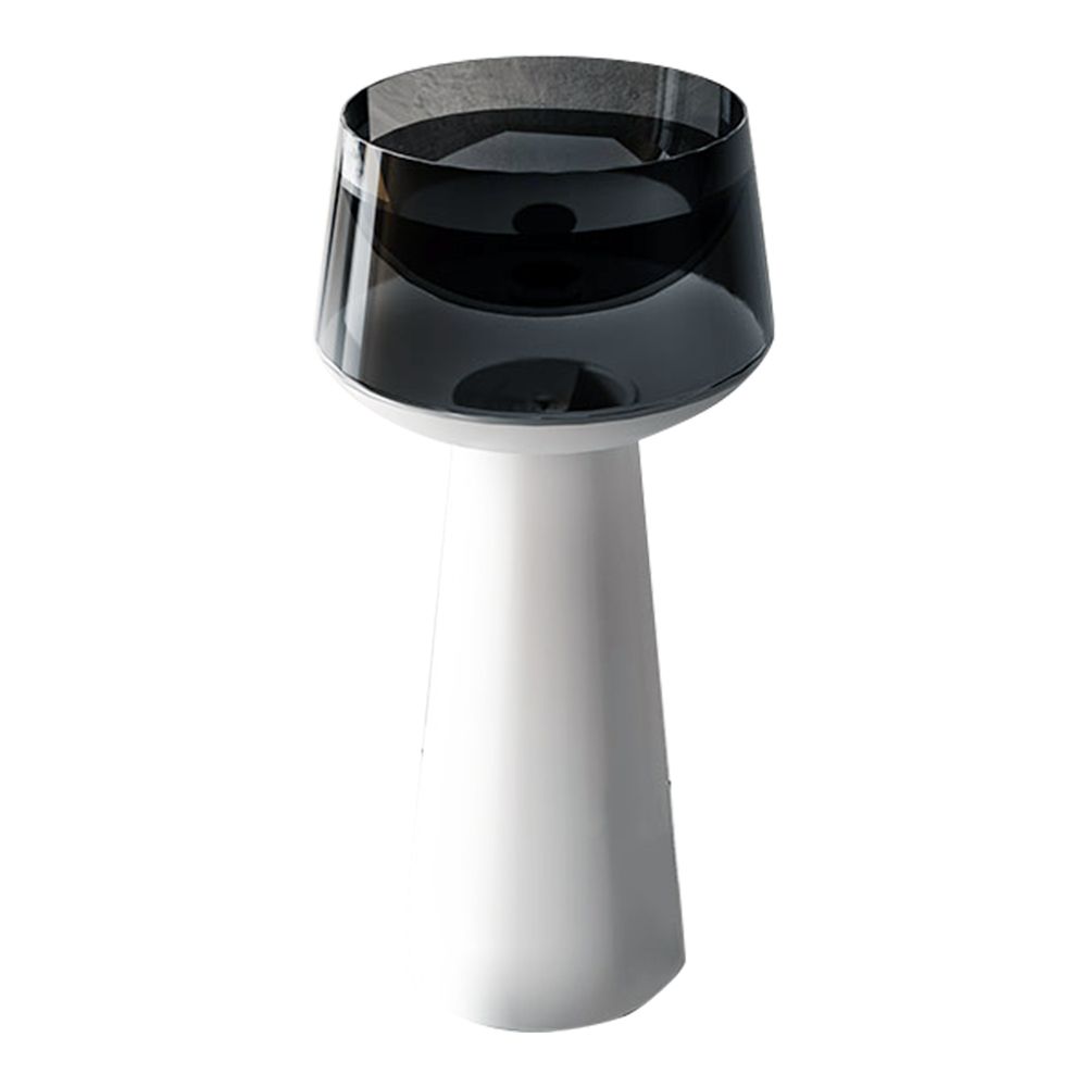 Pure ConceptCrystal Şeffaf Siyah Cam Monoblok Lavabo