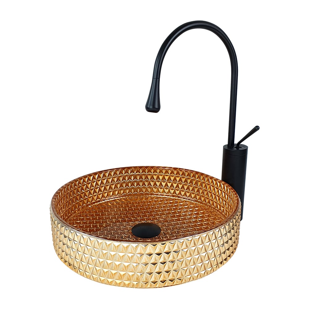 Pure ConceptDekoratif Gold Cam Lavabo