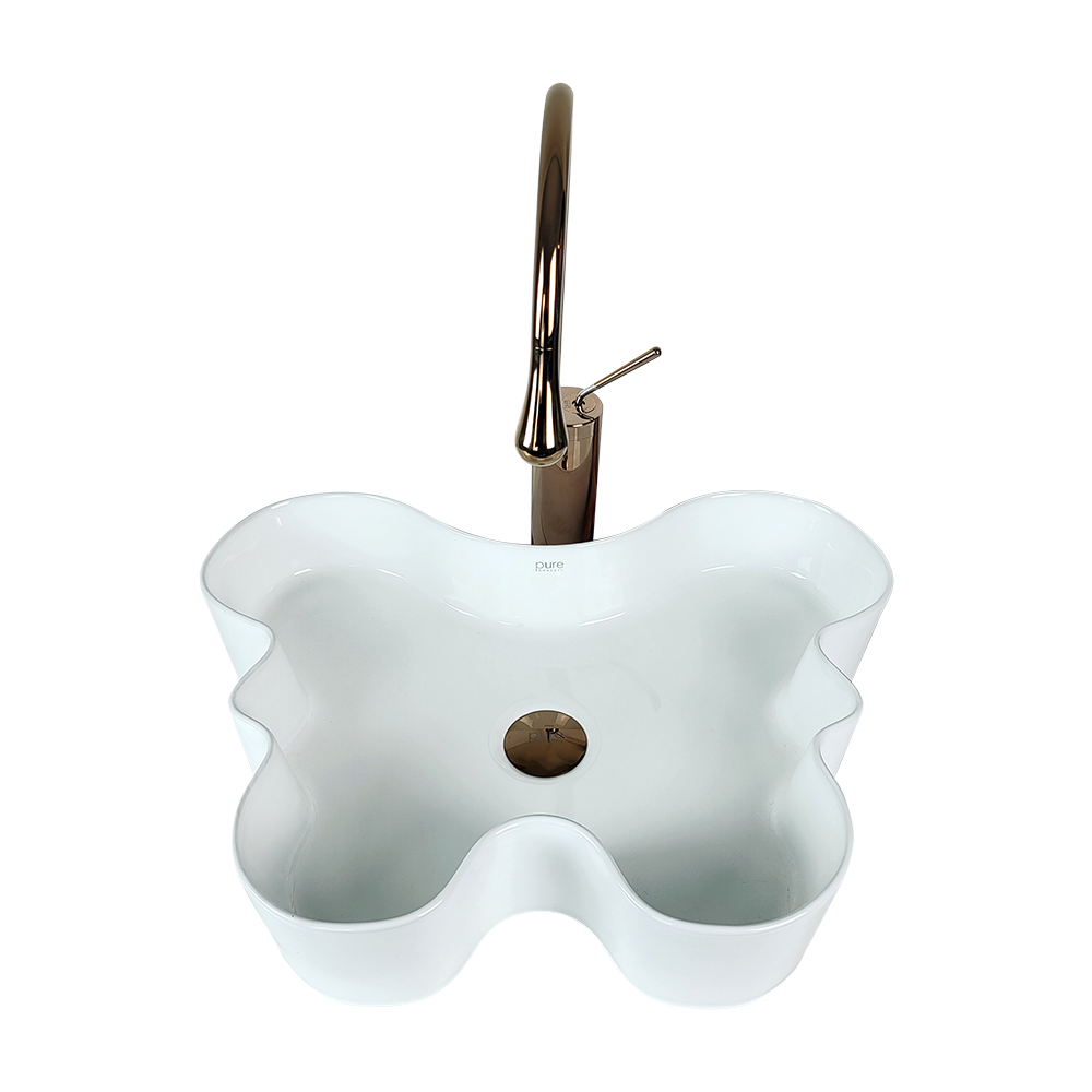 Pure ConceptFarfalla 55 cm Dekoratif Beyaz Çanak Lavabo