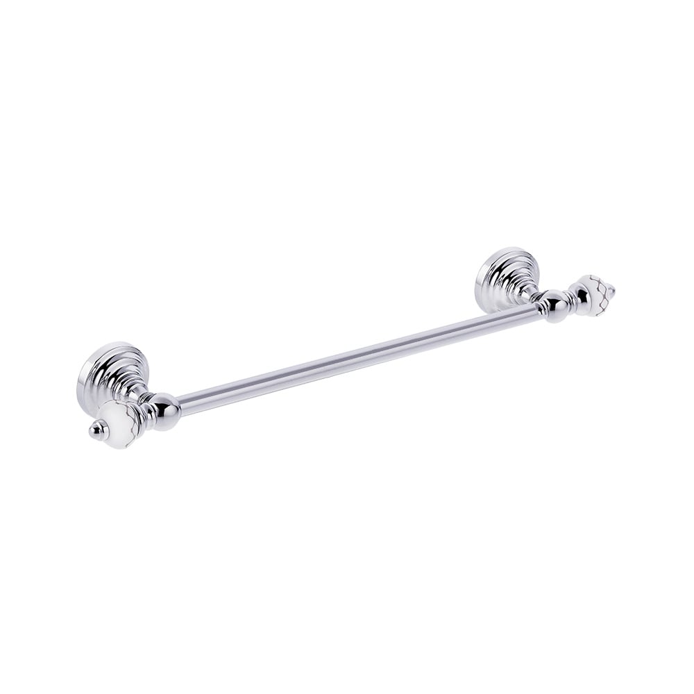 Pure ConceptGeometrik Platin / Beyaz Havlu Bar 40 Cm