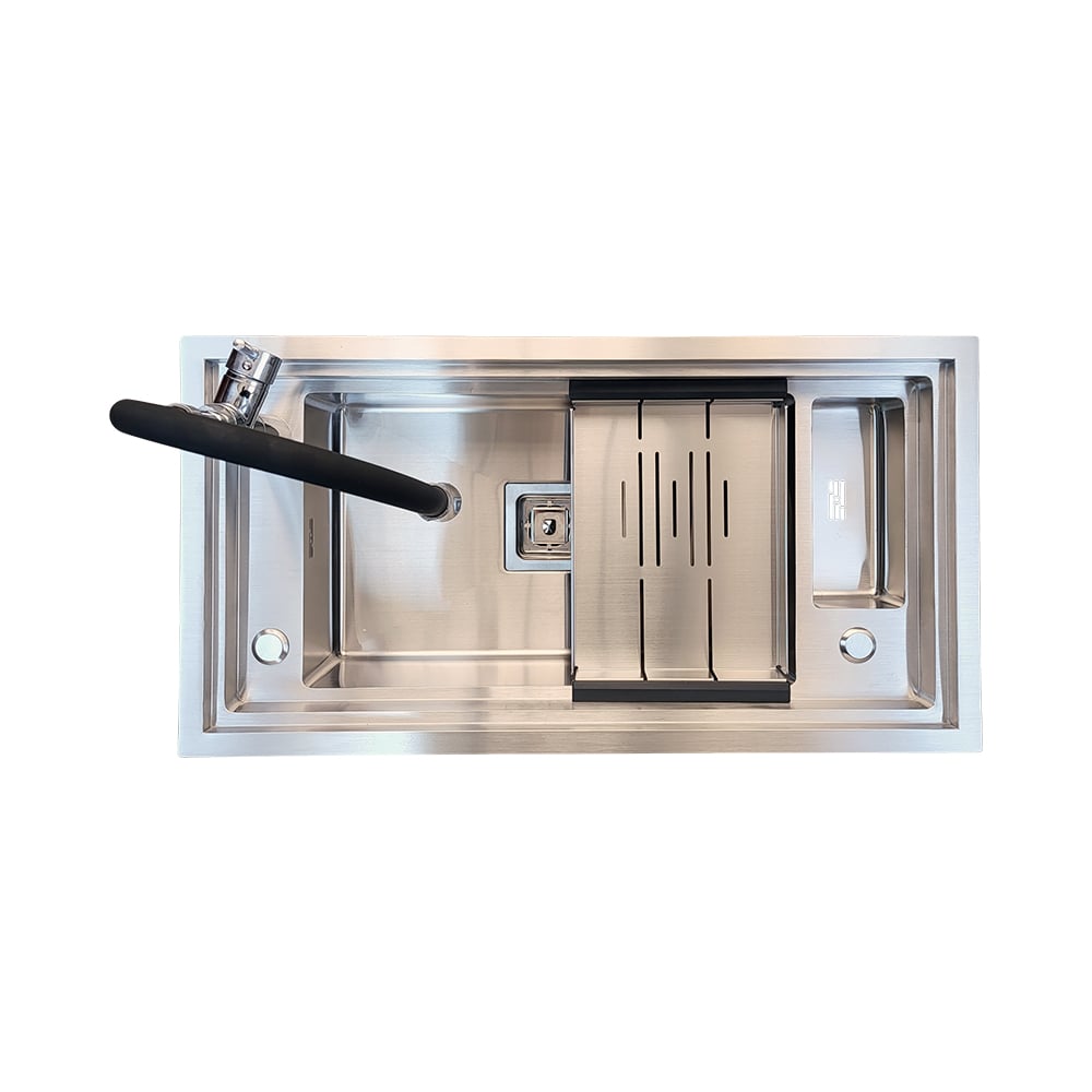 Pure ConceptInoks 82x43 Tek Göz Yıkama Bölümlü Pas.Çelik Evye