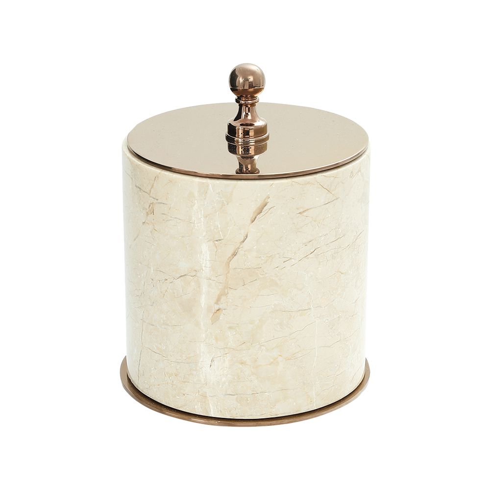 Pure ConceptMarble Bej / Pvd Rose Gold Çöp Kovası