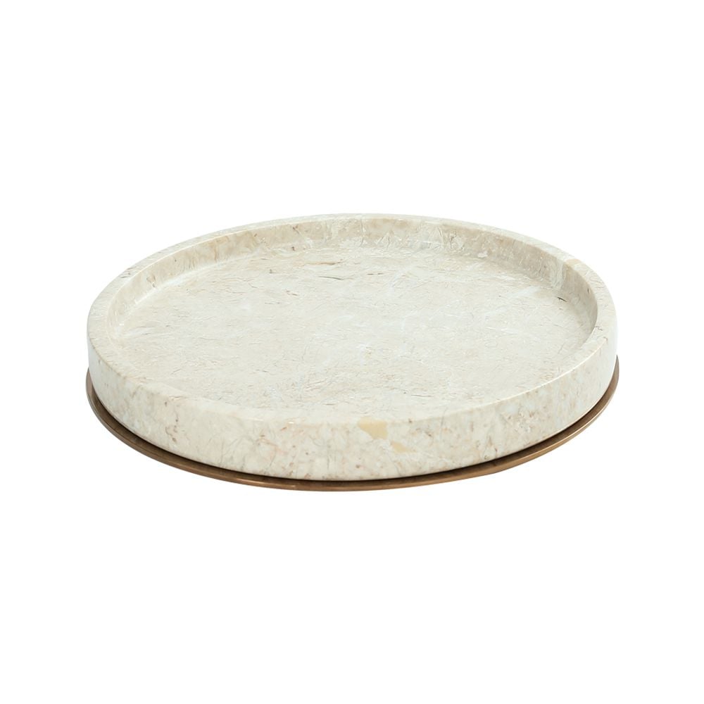 Pure ConceptMarble Bej / Pvd Rose Gold Set Üstü Aksesuar Tepsisi