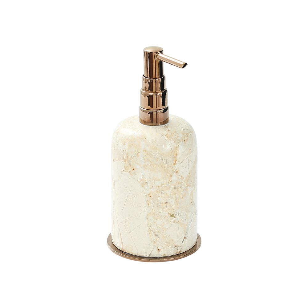 Pure ConceptMarble Bej / Pvd Rose Gold Set Üstü Sıvı Sabunluk