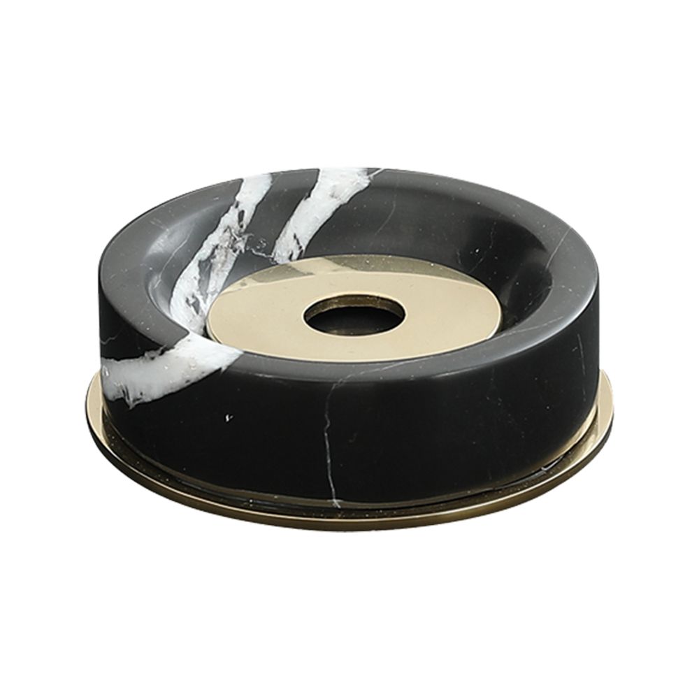 Pure ConceptMarble Black / Pvd Gold Set Üstü Sabunluk