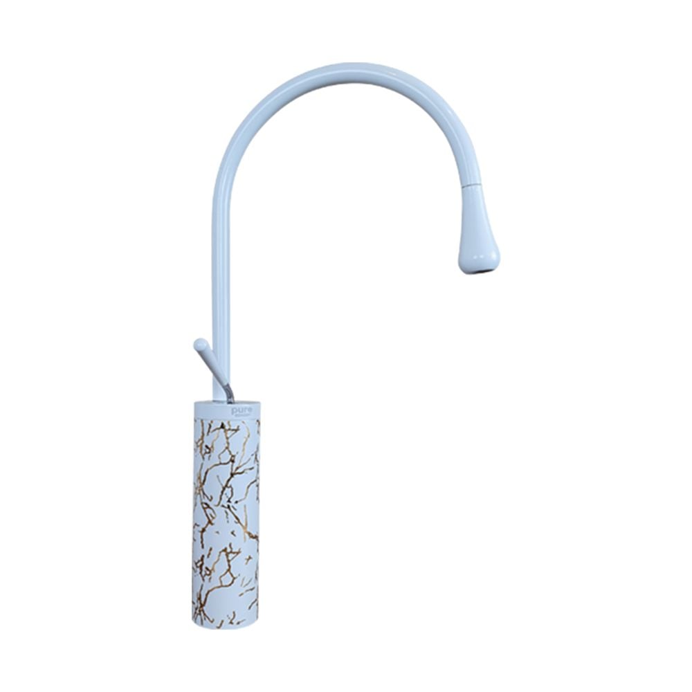 Pure ConceptMarble White Bronz Çanak Lavabo Bataryası