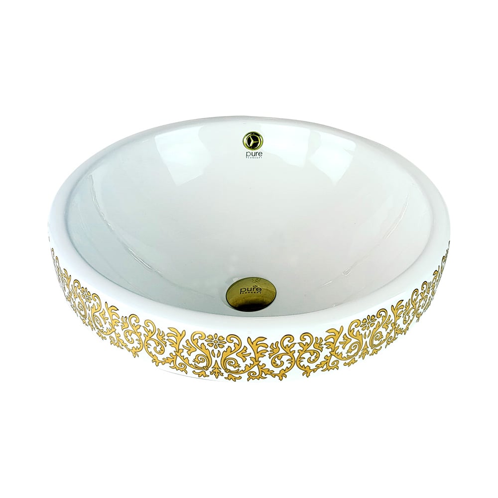 Pure ConceptPure Concept Beyaz Gold Yarı Tezgah Üstü Çanak Lavabo