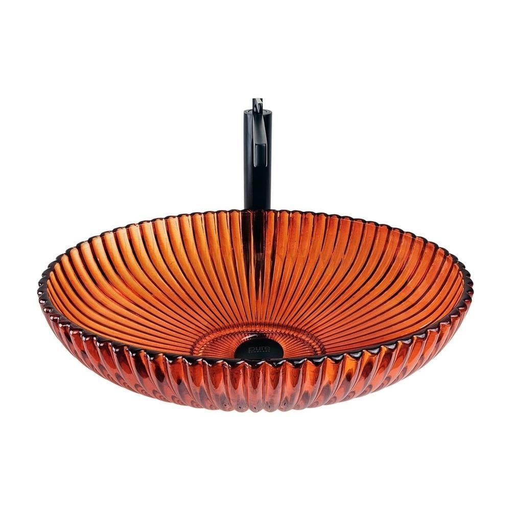 Pure ConceptPure Concept Dekoratif Oval Cam Lavabo Kırmızı 50 cm