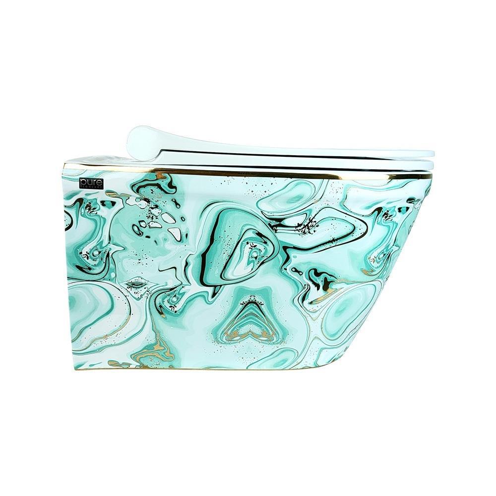 Pure ConceptPure Concept Ebru Yeşil Altın Kanalsız Asma Klozet ( Outlet )