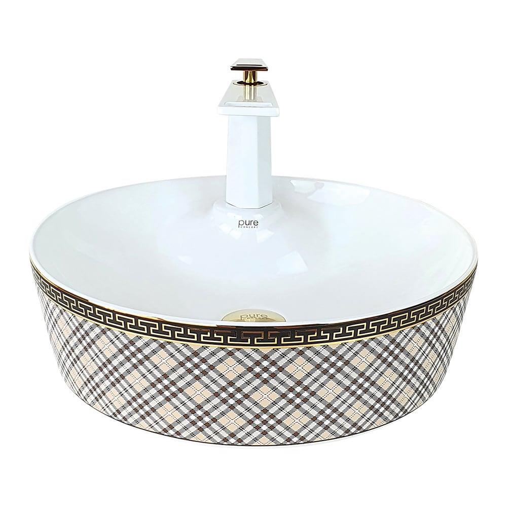 Pure ConceptPure Concept Ekose Desen Çanak Lavabo (Outlet)