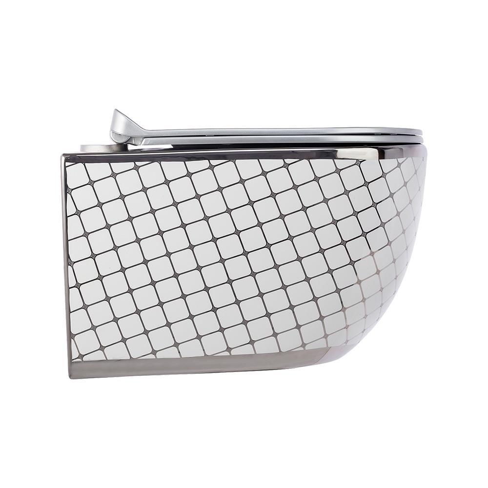 Pure ConceptPure Concept Geometrik Platin Beyaz Kanalsız Asma Klozet ( Outlet )