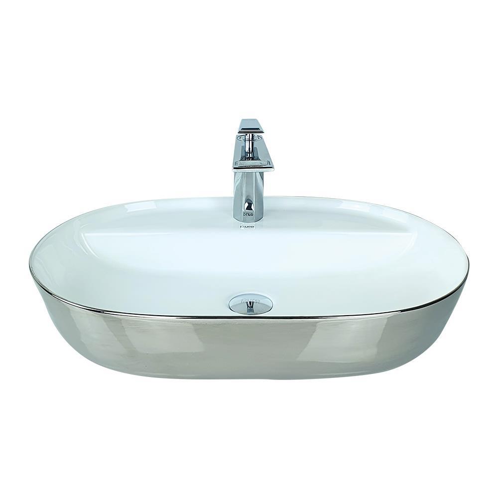 Pure ConceptPure Concept Gümüş Beyaz 60cm Tezgah Üstü Çanak Lavabo Outlet