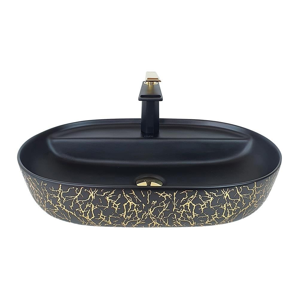 Pure ConceptPure Concept Marble Siyah Altın Çanak Lavabo OUTLET