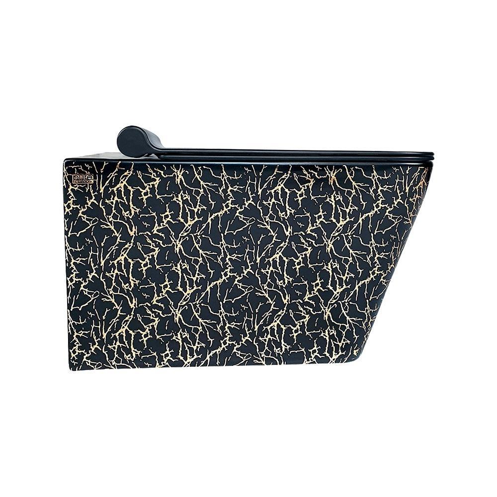 Pure ConceptPure Concept Marble Siyah Altın Kanalsız Asma Klozet Outlet