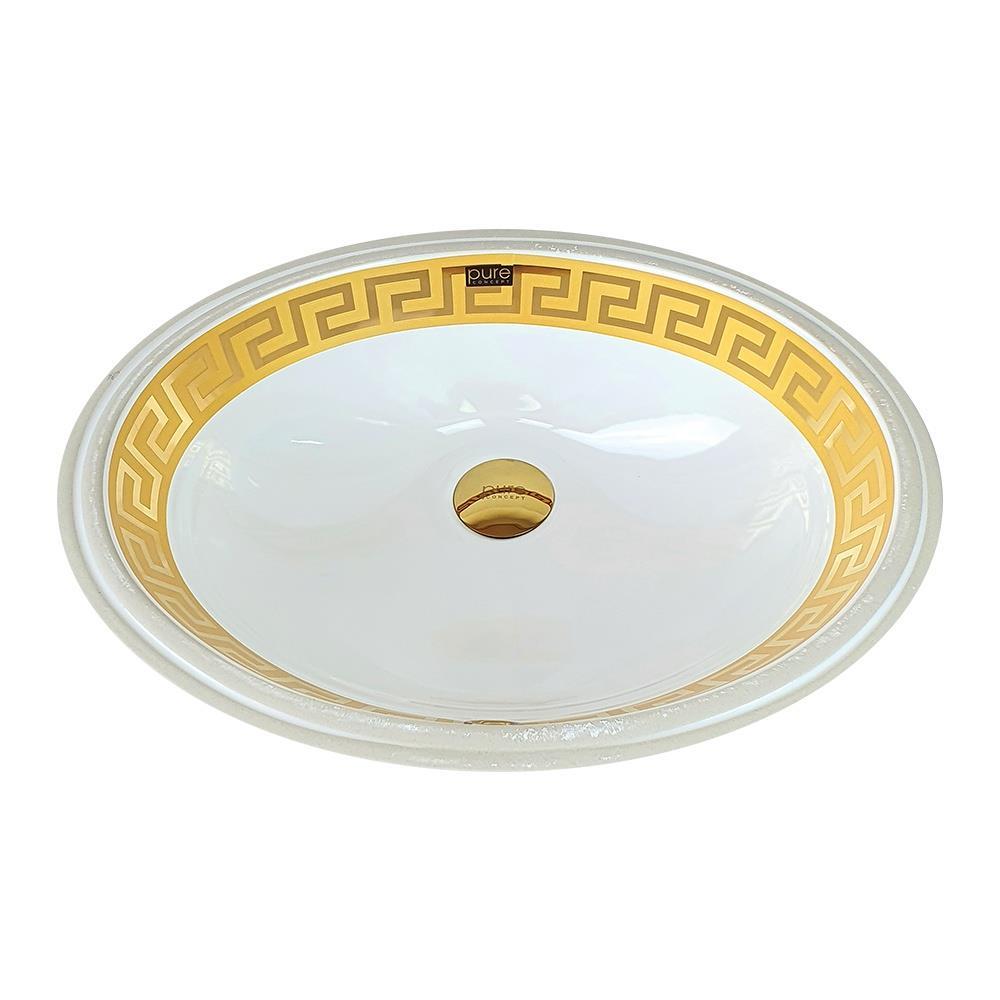 Pure ConceptPure Concept Paris Altın Desenli Hilton Lavabo ( Outlet )