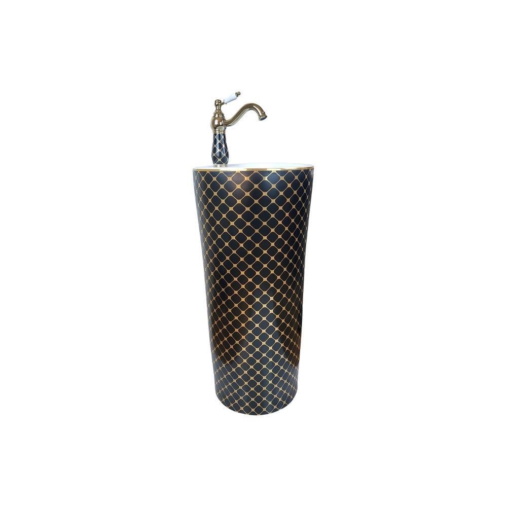 Pure ConceptPure Concept Siyah Altın Beyaz Hazne Monoblok Lavabo (Outlet)