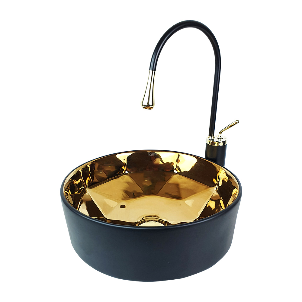 Pure ConceptSiyah Bronz Tezgah Üstü Çanak Lavabo