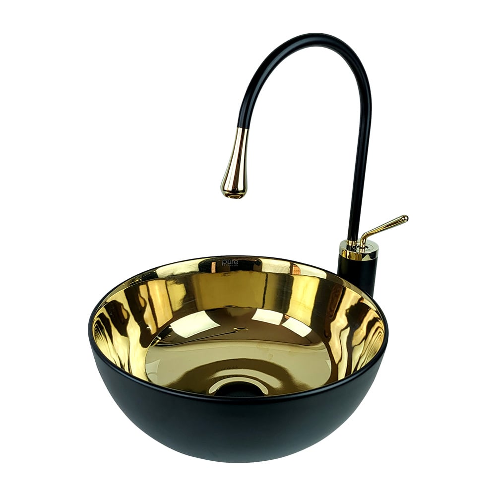 Pure ConceptSiyah Gold Çanak Lavabo