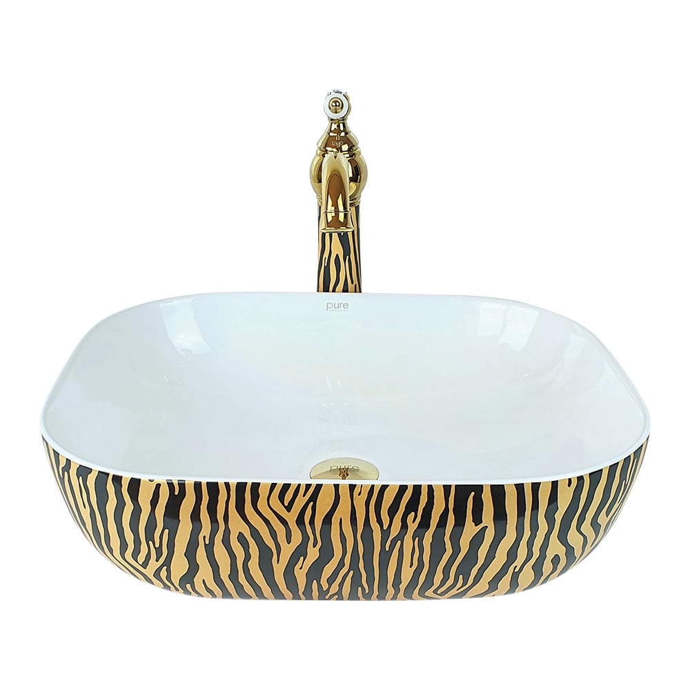 Pure ConceptTiger Gold Zebra Tezgah Üstü Çanak Lavabo