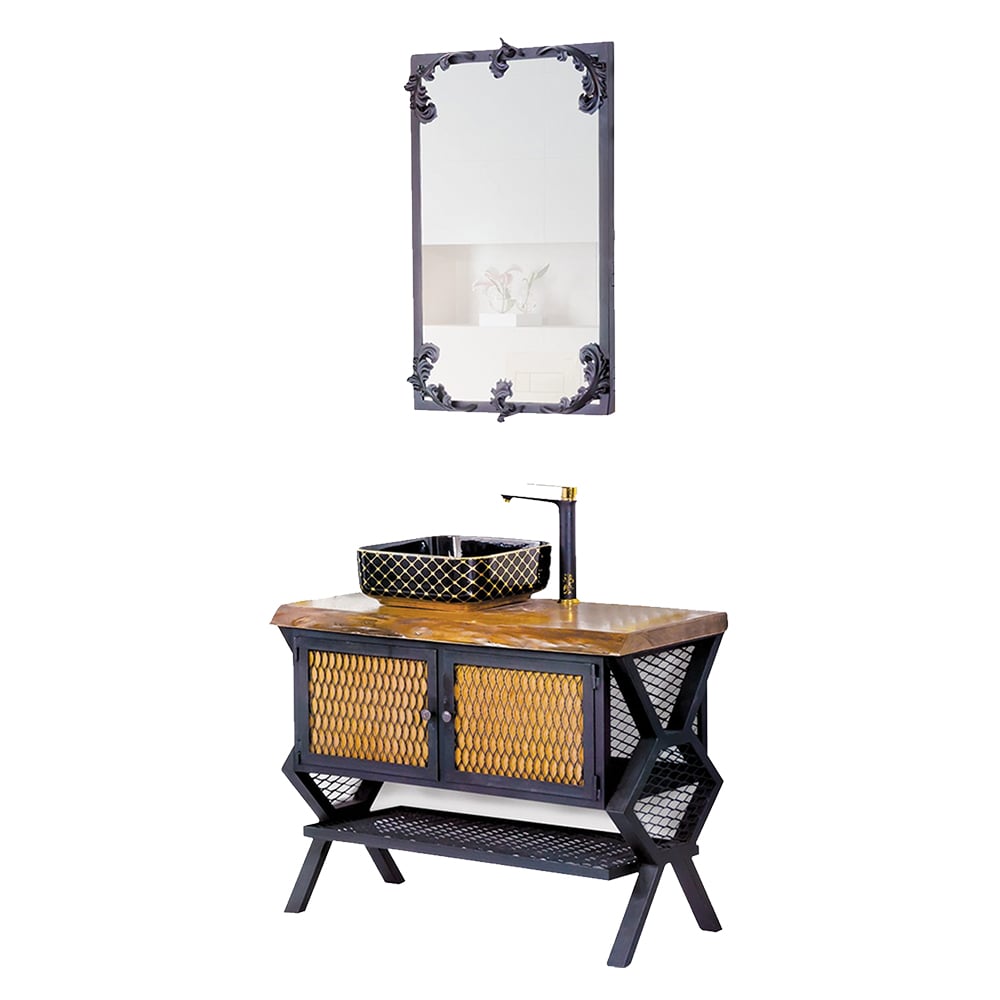 Pure Massimo 105cm Masif Ahşap Alt Ve Üst Modül