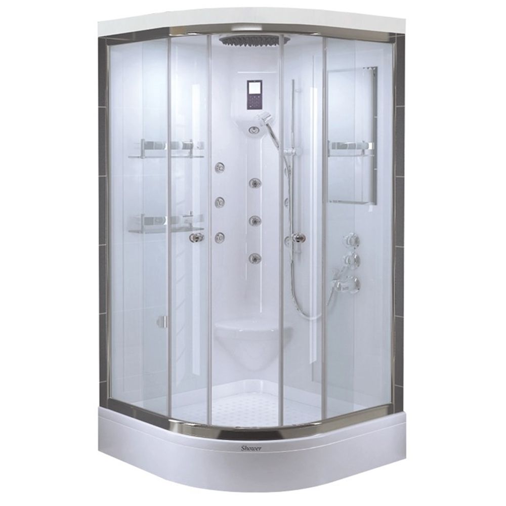 Shower100x100 Aqua Oval Tekneli Kompakt Duş Sistemi