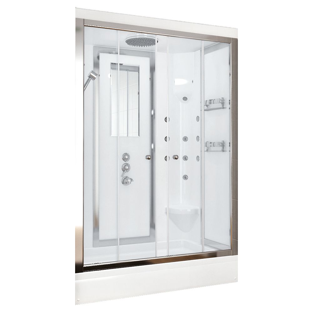 Shower100x120 Fresh İki Duvar Arası Tekneli Kompakt Duş Sistemi