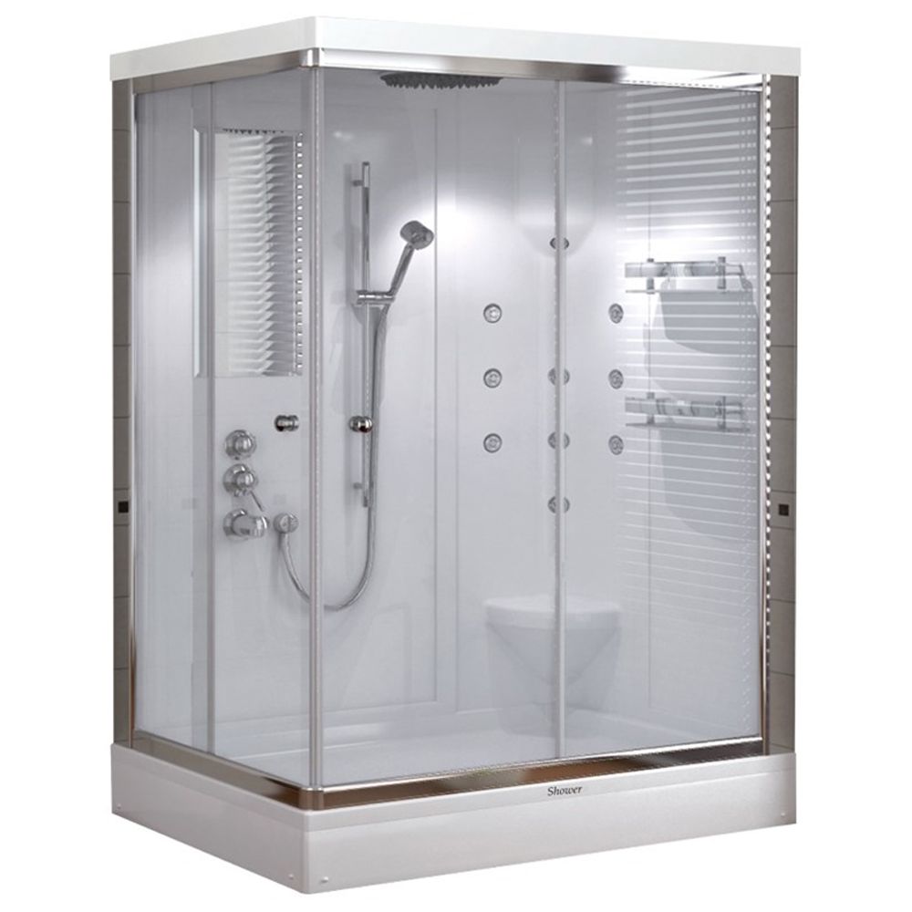 Shower75x120 Nils Dikdörtgen Tekneli Kompakt Duş Sistemi