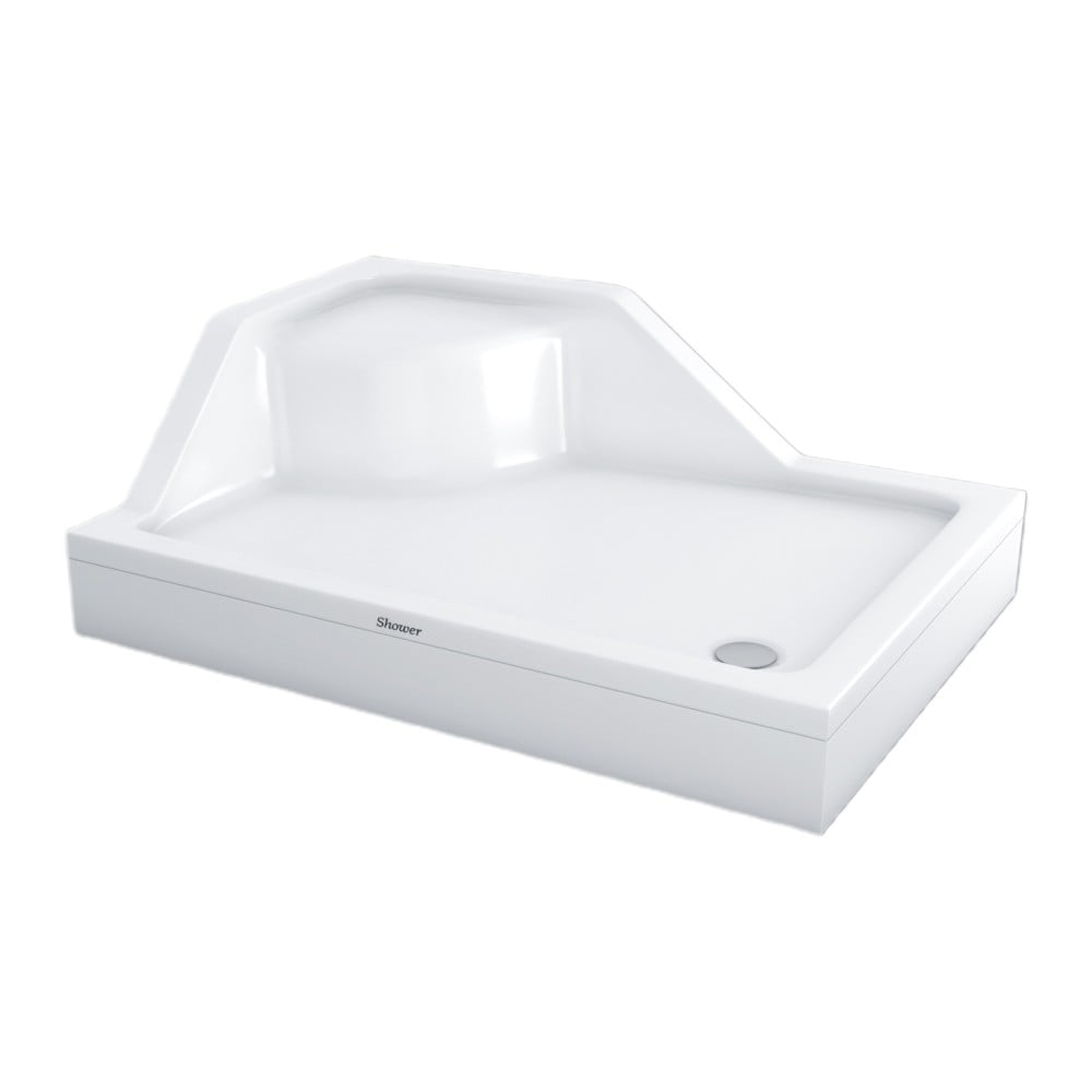Shower80x120 Corner Dikdörtgen Köşe Oturaklı Duş Teknesi