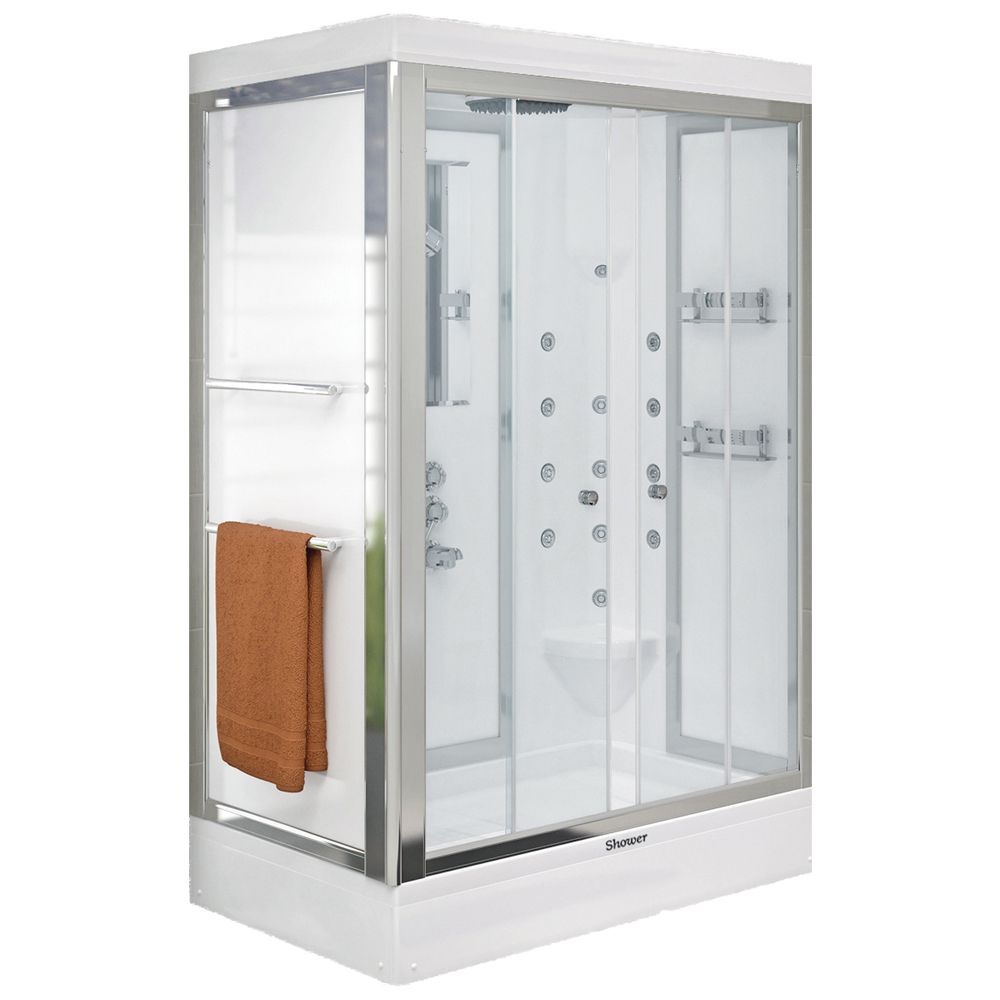 Shower85x120 Monila Dikdörtgen Tekneli Kompakt Duş Sistemi