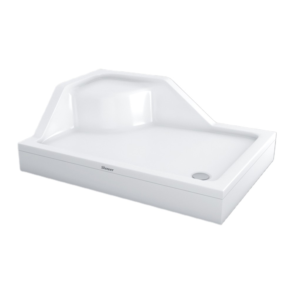Shower90x130 Corner Dikdörtgen Köşe Oturaklı Duş Teknesi