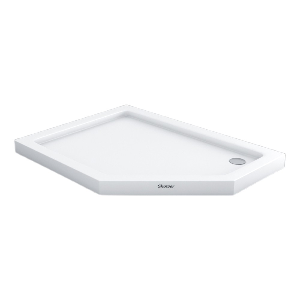 Shower90x140 Stumpy Beşgen Flat Duş Teknesi