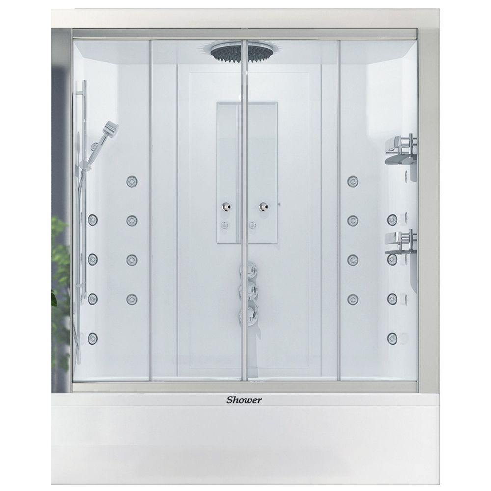 Shower90x170 Surf İki Duvar Arası Mini Küvet Üstü Kompakt Duş Sistemi