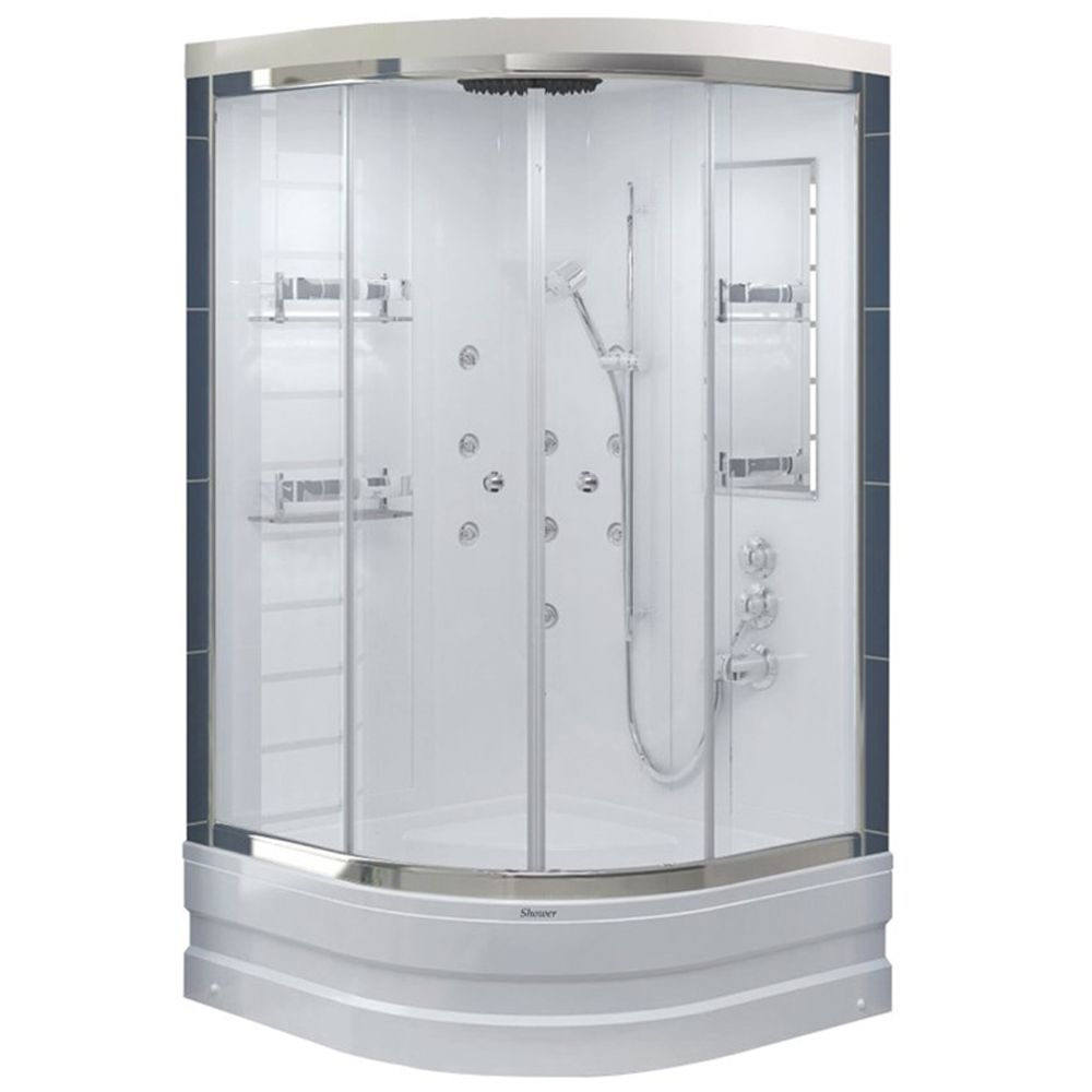 Shower90x90 Mini Elegant Oval Mini Küvet Üstü Kompakt Duş Sistemi