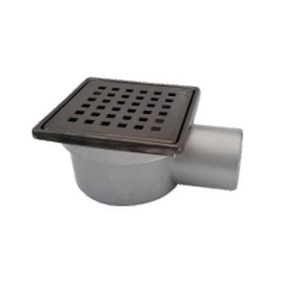 Sukar10x10 cm Siyah Çelik Çerçeveli Kare Izgaralı Yer Süzgeci
