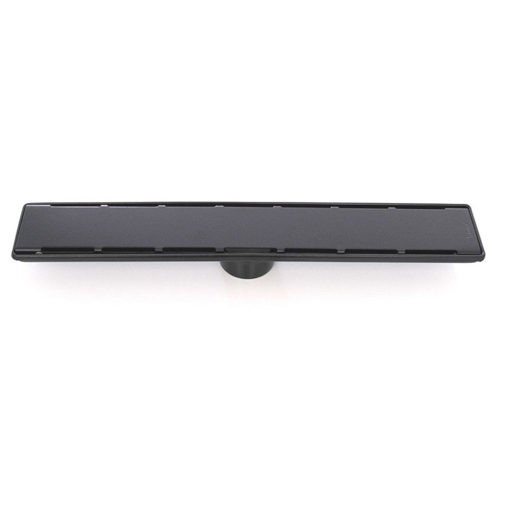 SukarLine 6 40 cm Siyah Plain Izgaralı Duş Kanalı