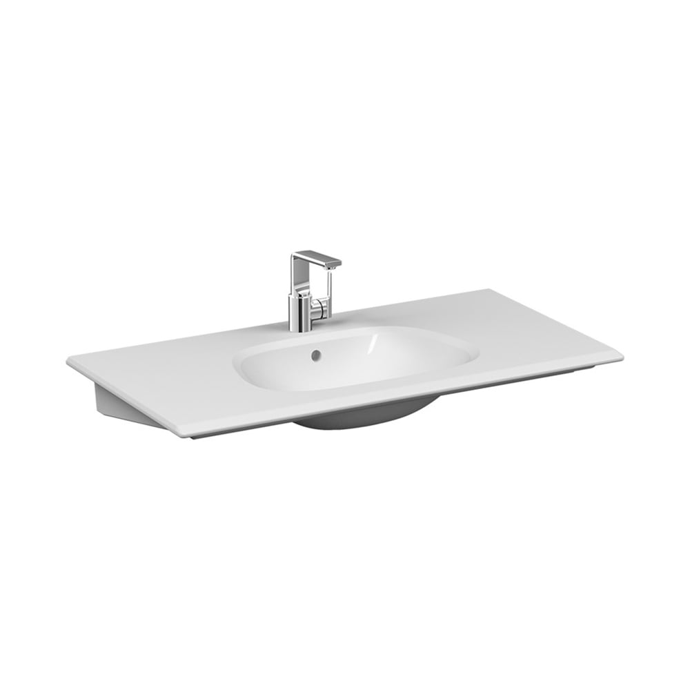 VitraFrame 100 cm Etajerli Lavabo Mat Bej
