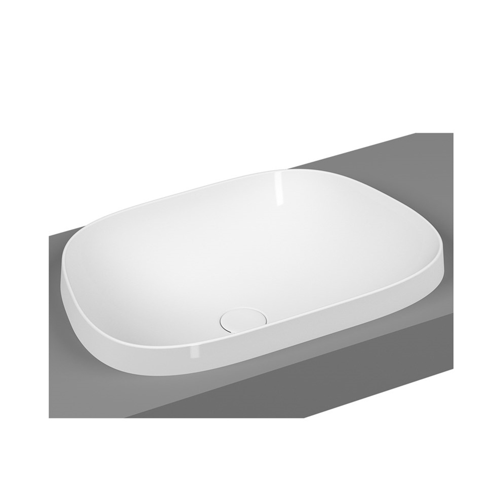 VitraFrame 57 cm Tezgah Üstü Tv Lavabo Mat Beyaz