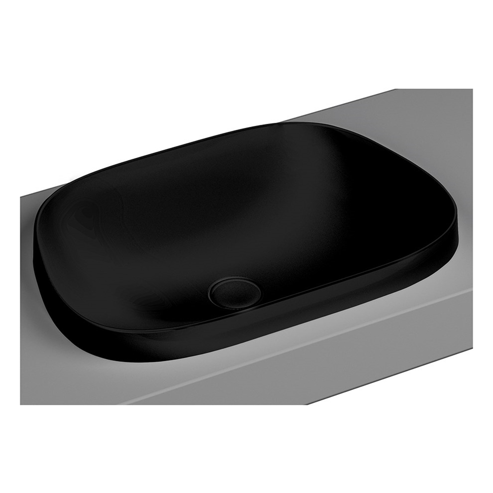 VitraFrame 57 cm Tezgah Üstü Tv Lavabo Mat Siyah