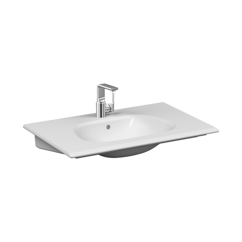 VitraFrame 80 cm Etajerli Lavabo Mat Bej