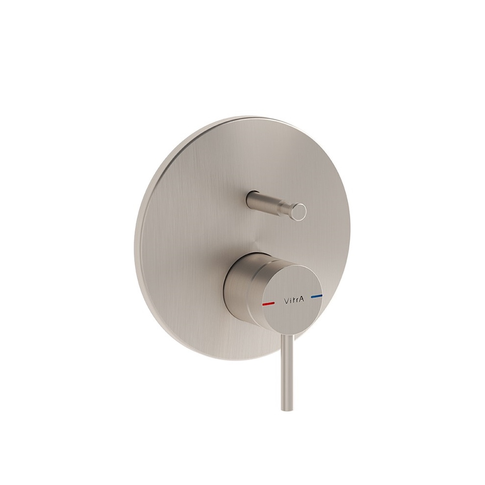VitraOrigin Fırçalı Nikel Ankastre Banyo Bataryası Sıva Üstü Grubu (Minibox)