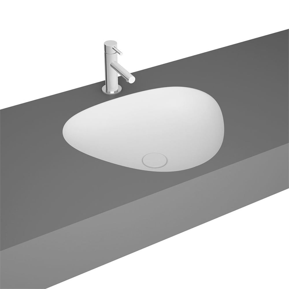 VitraPlural 47 cm Mat Beyaz Üçgen Tezgah Altı Lavabo